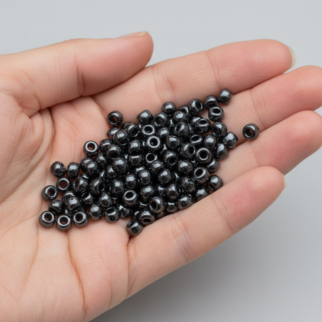 6/0 Miyuki Seed Beads - 25g Bag – Gunmetal - Colour 451