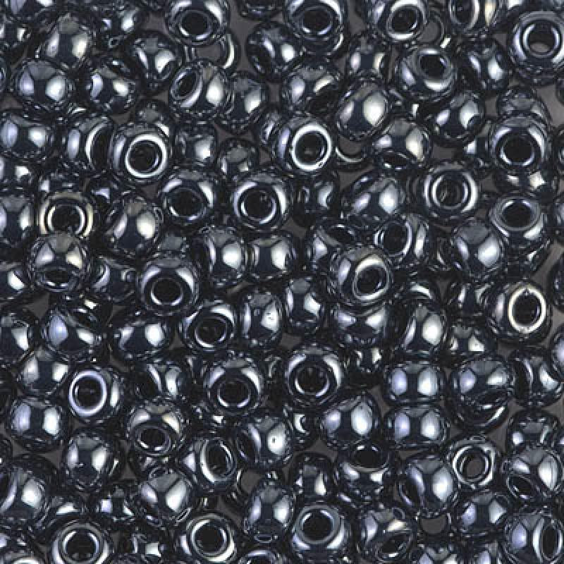 6/0 Miyuki Seed Beads - 25g Bag – Gunmetal - Colour 451