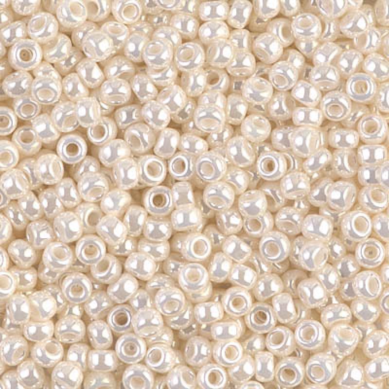 8/0 Miyuki Seed Beads -Ivory Ceylon - Colour 592 - 250g Wholesale Bag