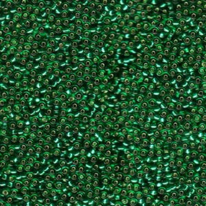 11/0 Miyuki Seed Beads - Silver Lined Emerald - Colour 17 - 250g Wholesale Bag