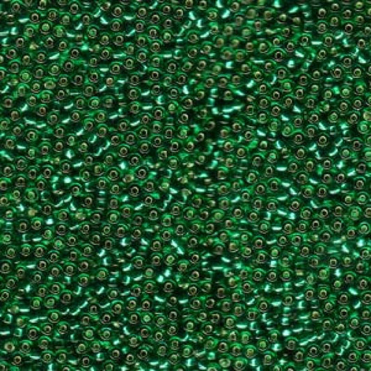 11/0 Miyuki Seed Beads - Silver Lined Emerald - Colour 17 - 250g Wholesale Bag
