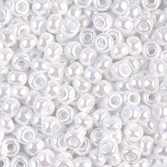 6/0 Miyuki Seed Beads - 25g Bag – White Ceylon - Colour 528