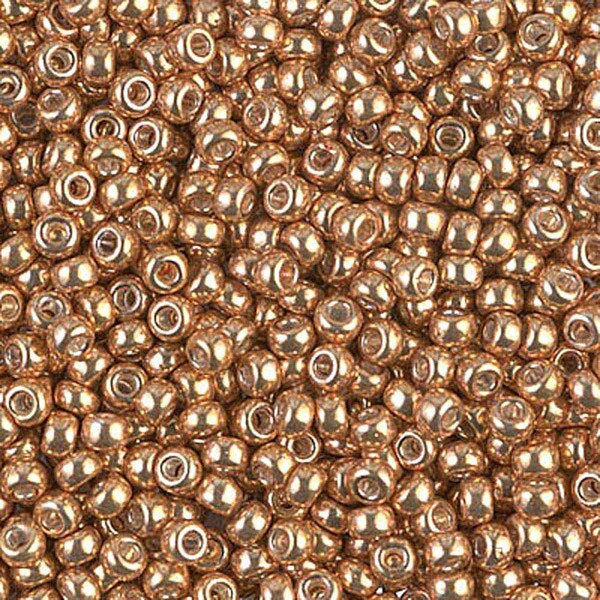 6/0 Miyuki Seed Beads - 25g Bag – Galvanised Yellow Gold - Colour 1053