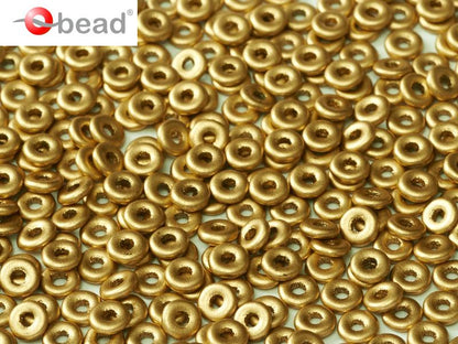 O Beads 3.8x1mm – 5g Bag – Light Gold Matte