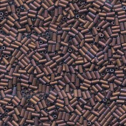 3mm Miyuki Bugle Beads (Size #1) - 7g Bag - Matte Metallic Dark Raspberry - 2005