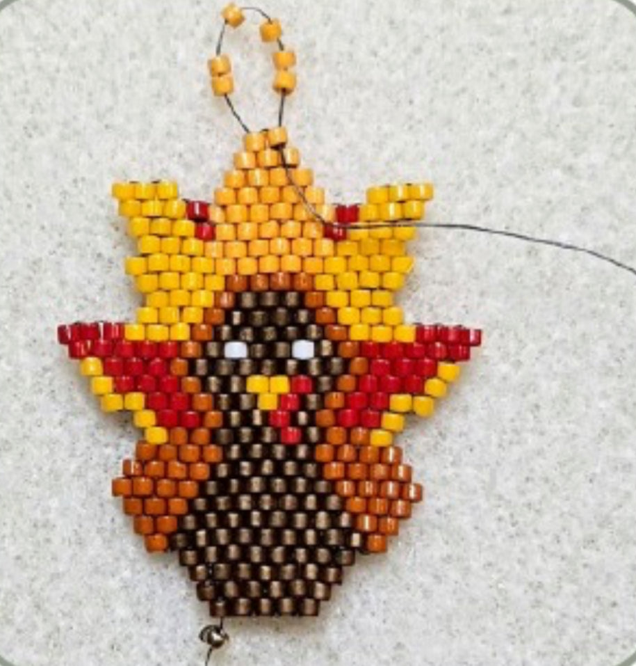 Tom Turkey Earring Pattern - Instant Download or Printed Copy