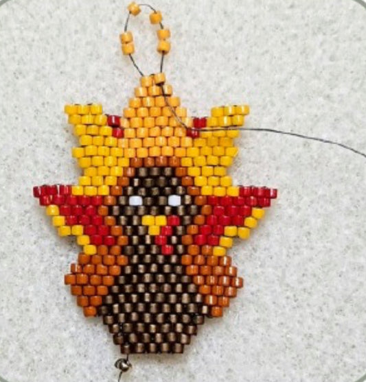 Tom Turkey Earring Pattern - Instant Download or Printed Copy