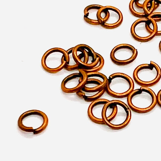 Antique Copper - 4mm Open Jump Rings – Bag of 30