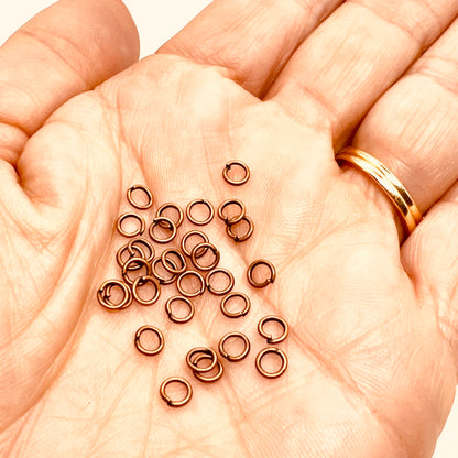 Antique Copper - 4mm Open Jump Rings – Bag of 30