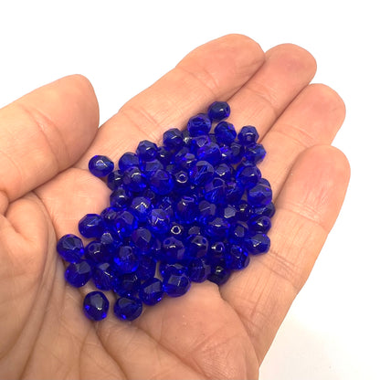 6mm Czech Fire Polish – 30060 – Cobalt x 100