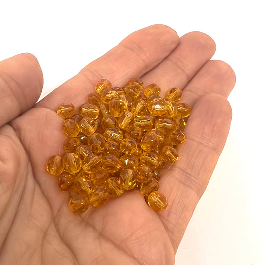 6mm Czech Fire Polish – 10060 - Topaz x 100