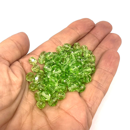 6mm Czech Fire Polish – 50520 – Peridot x 100
