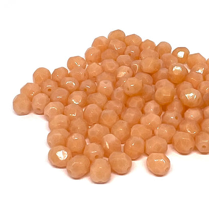 6mm Czech Fire Polish – 72000 - Old Rose x 100