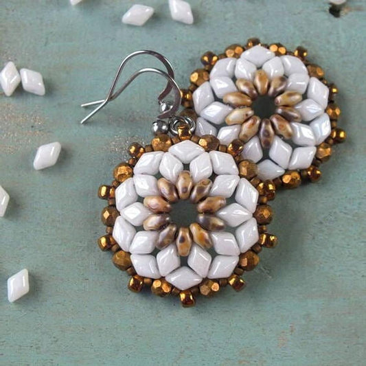 Kiku Earrings by Nela Kabelova - Instant Download or Printed Copy