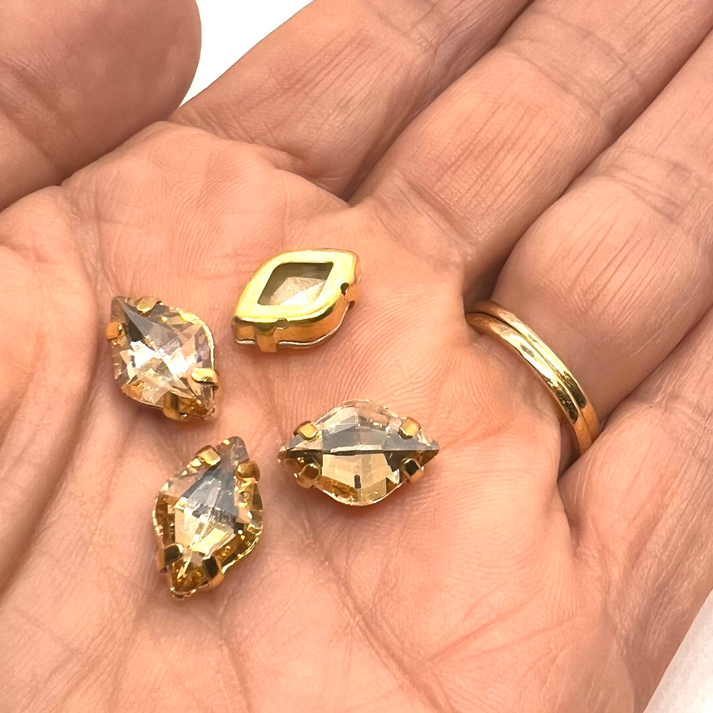 9x14mm Lemon Stone - Pack of 4 - Honey