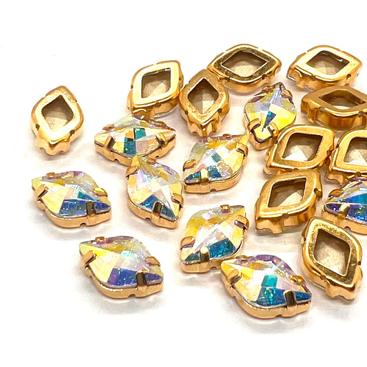 9x14mm Lemon Stone - Pack of 4 Crystal AB