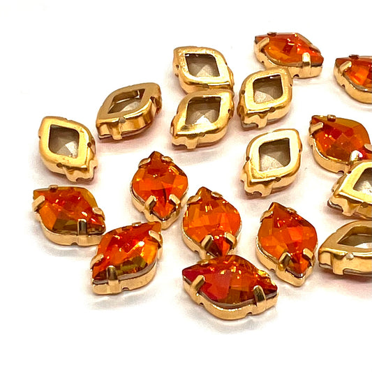 9x14mm Lemon Stone - Pack of 4 - Copper