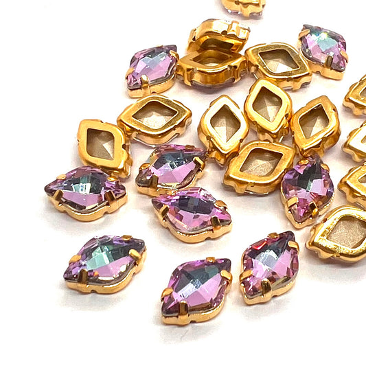 9x14mm Lemon Stone - Pack of 4 - Vitrail Light