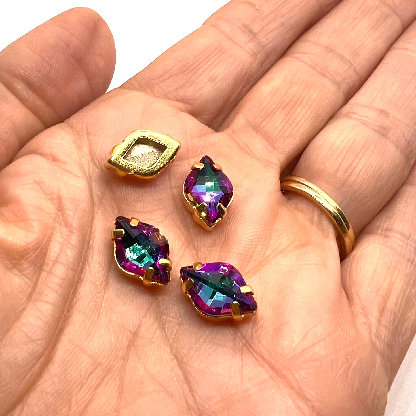 9x14mm Lemon Stone - Pack of 4 - Heliotrope