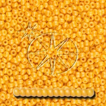 Preciosa 11/0 Seed Beads - PermaLux - 20g Pack - Mother of Pearl - Sunflower Yellow