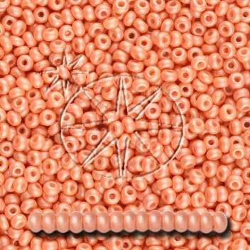 Preciosa 8/0 Seed Beads - PermaLux - 20g Pack - Mother of Pearl - Light Salmon