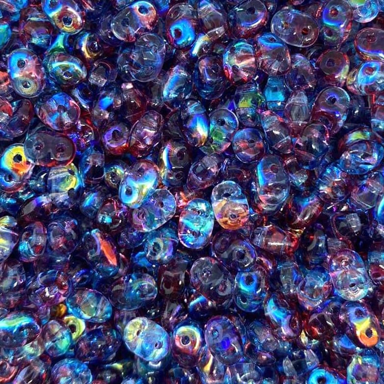 SuperDuo 2.5x5mm 25g Bag – Summer Rainbow Light Blue