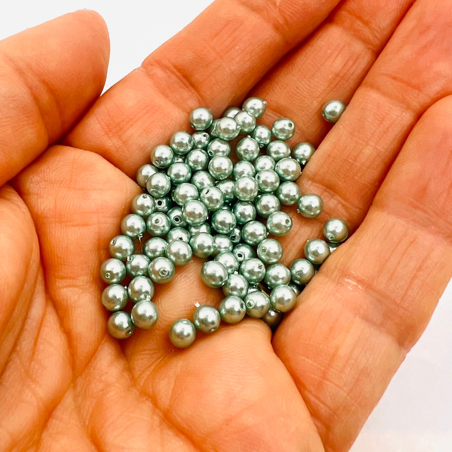 3mm Czech Round Glass Pearl Pack of 100 – 10110 – Eau De Nil Blue