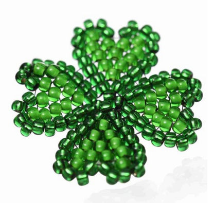 Seed Bead Four Leaf Clover Pattern by Kerrie Slade for Preciosa - Instant Download or Printed Copy