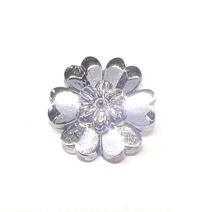 Vintage Czech Glass Daisy Button 22mm