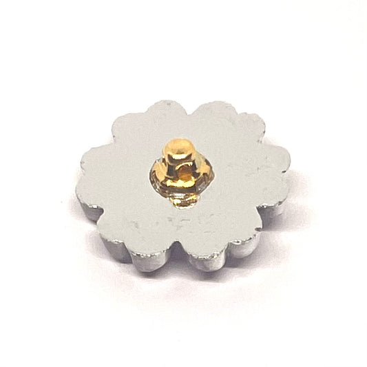 Vintage Czech Glass Daisy Button 22mm