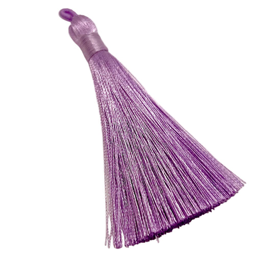 Long 8cm Satin Tassel - Lavender