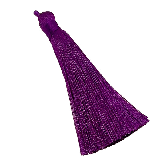 Long 8cm Satin Tassel - Purple