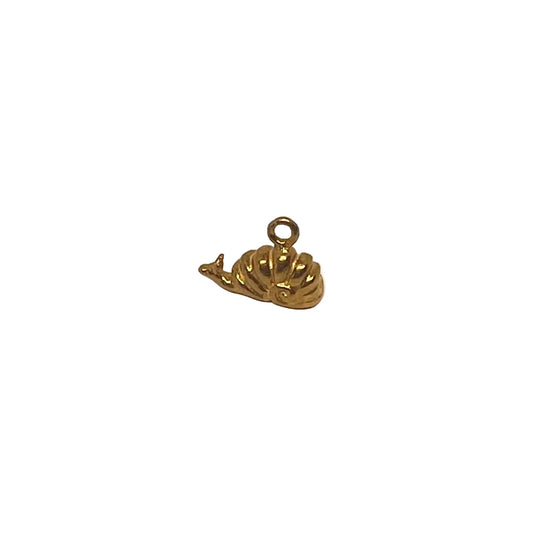Raw Brass Mini Snail Charms 13x6mm  - Per Piece