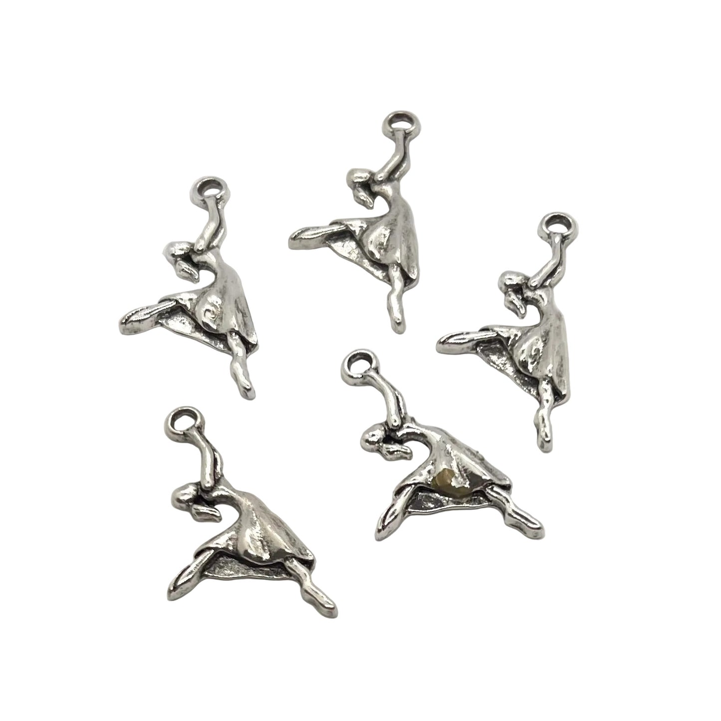 Antique Silver Dancer Charm 30x15mm - Pack of 5