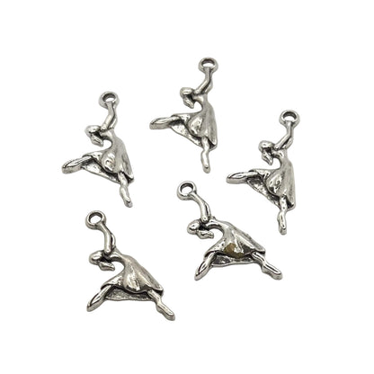 Antique Silver Dancer Charm 30x15mm - Pack of 5