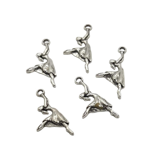 Antique Silver Dancer Charm 30x15mm - Pack of 5