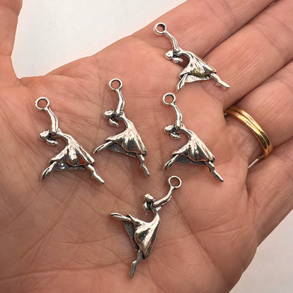 Antique Silver Dancer Charm 30x15mm - Pack of 5