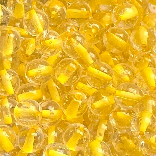 Jablonex Recycled - 6mm Colour Lined Bubbles - Mango - Pack of 25