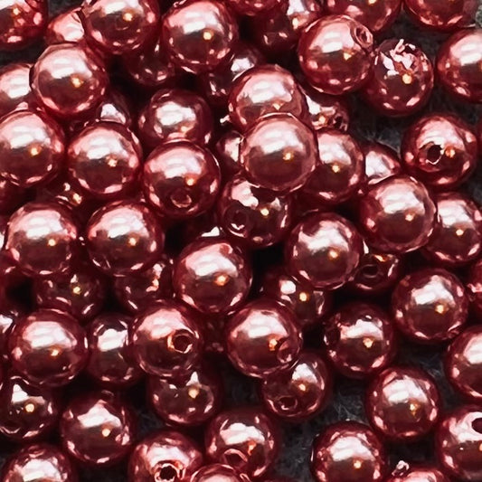 4mm Czech Round Glass Pearl - Bag of 100 – 26276 – Old Rose