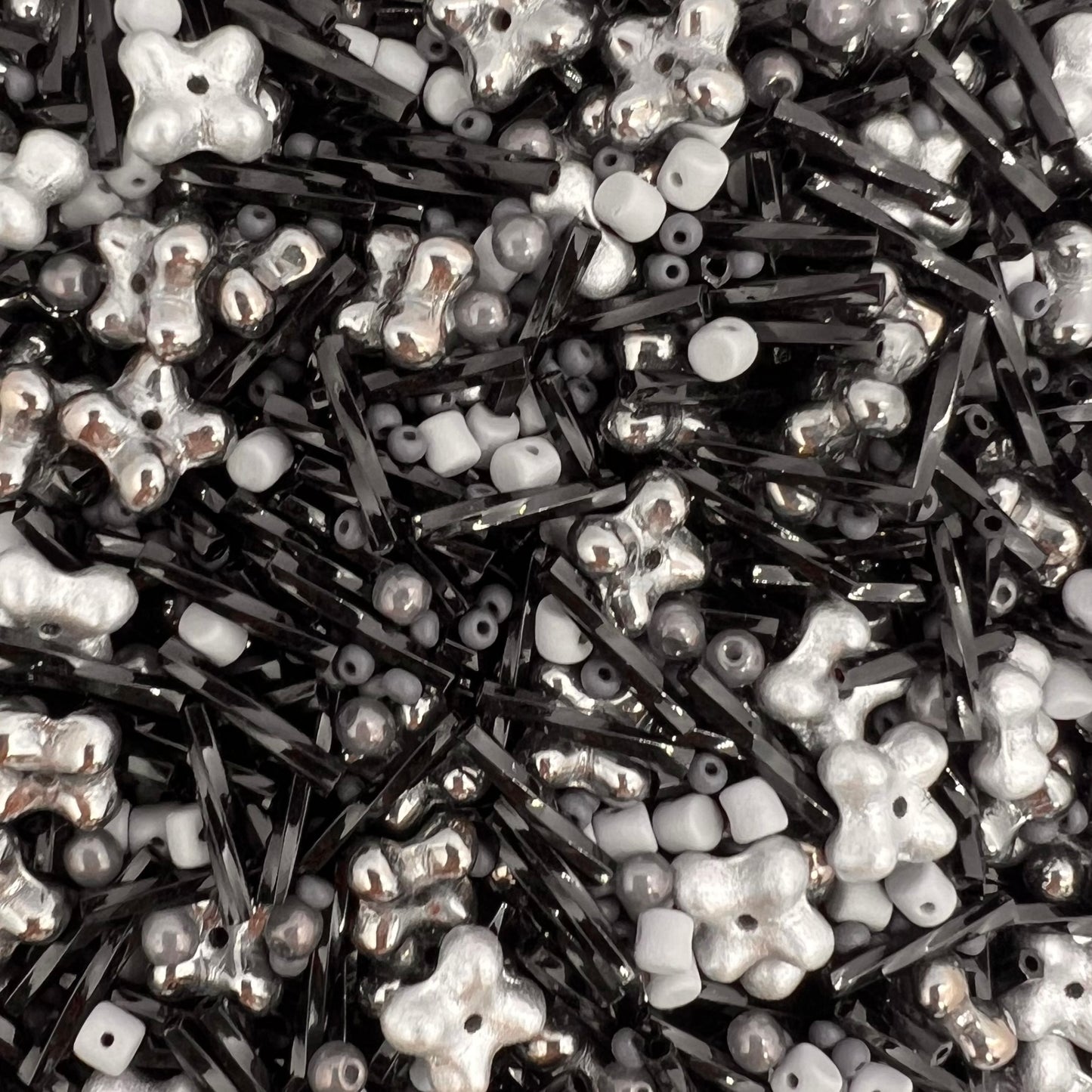 Special Buy Salted Licorice Mix - Approx 20g - Includes Miyuki, Preciosa and Czech Glass Beads