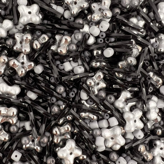 Special Buy Salted Licorice Mix - Approx 20g - Includes Miyuki, Preciosa and Czech Glass Beads