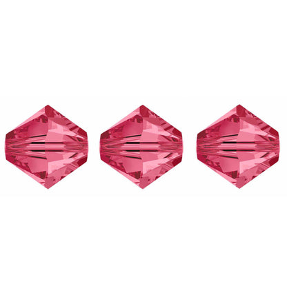 4mm Preciosa Bicones – Indian Pink – Pack of 30