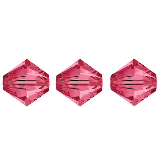 4mm Preciosa Bicones – Indian Pink – Pack of 30