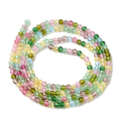 Round Micro Crystal 2mm - Strand of approx 180 - Watermelon Tourmaline