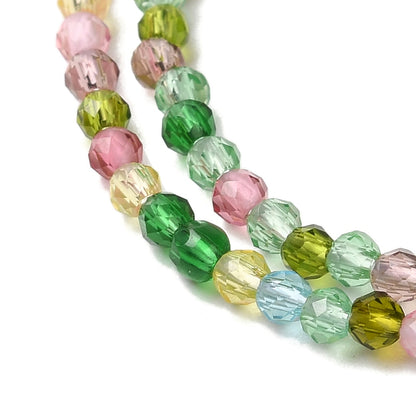 Round Micro Crystal 2mm - Strand of approx 180 - Watermelon Tourmaline