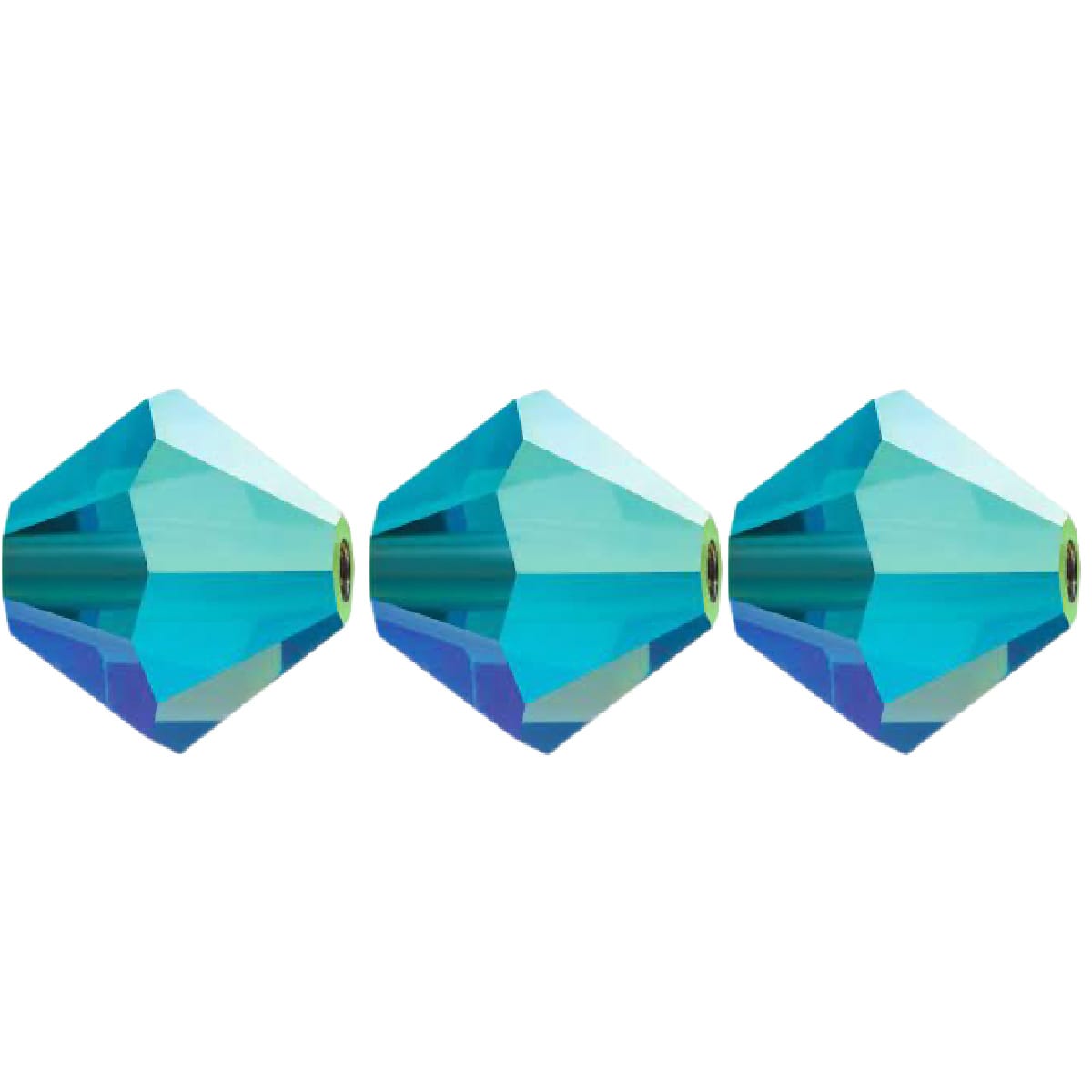 4mm Preciosa Bicones – Indicolite AB2X – Pack of 30