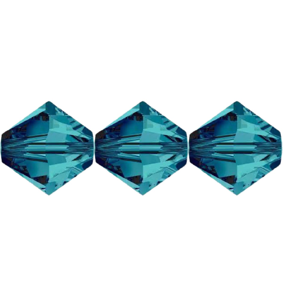 4mm Preciosa Bicones – Indicolite – Pack of 30