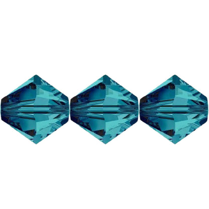 4mm Preciosa Bicones – Indicolite – Pack of 30
