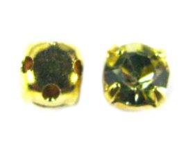 4mm Gold Plated Chaton Montee x 24 – Jonquil Yellow