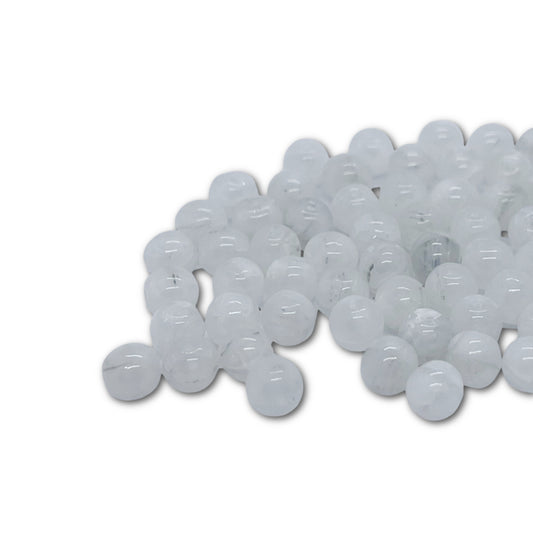 Jablonex Recycled - 6mm Bubbles - Alabaster - Pack of 25